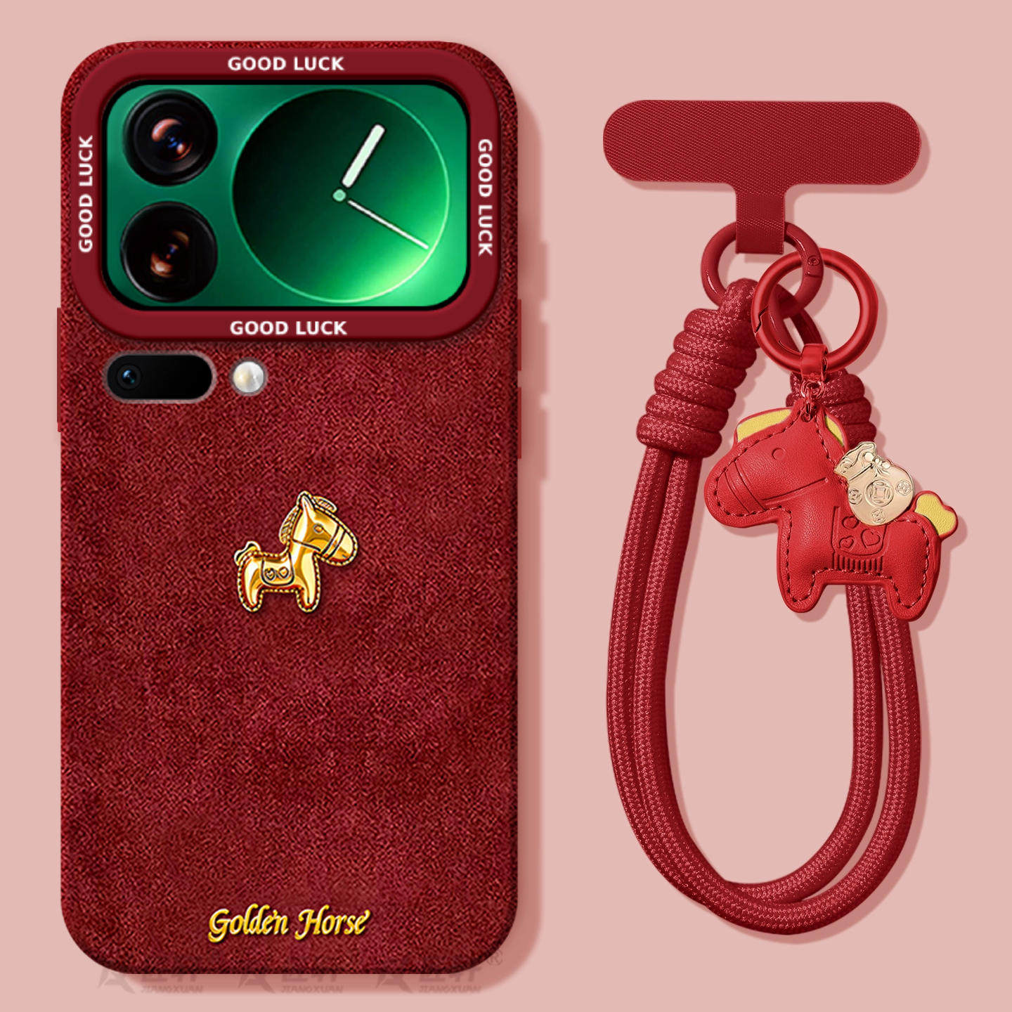 适用小米17手机壳17ProMax套2026马年17pro黄金小马15新款14防摔13新年款POR硅胶十七Xiaomi过年12红色11外10