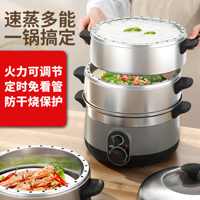 电蒸锅蒸煮炖多功能一体锅可预约电蒸锅小蒸锅电蒸锅多功能家用