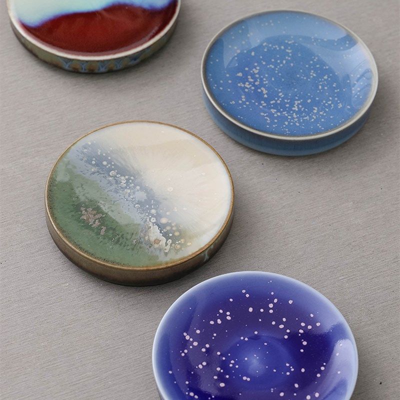 六合堂陶瓷盖置紫砂壶盖托景德镇纯手工茶杯垫杯托茶壶垫子盖碗托