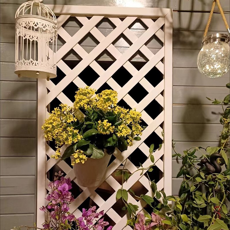 花架爬藤支架悬挂式阳台2024新款塑木墙上钉墙中式蝴蝶兰绿萝花架