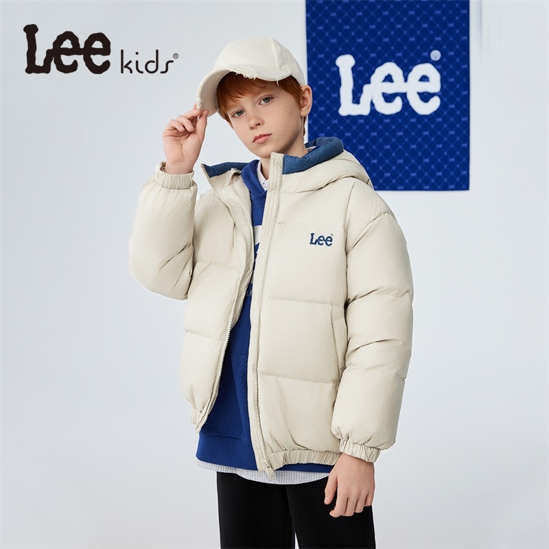 Lee Kids儿童羽绒服男女冬季女童男童保暖连帽冬装童装羽绒