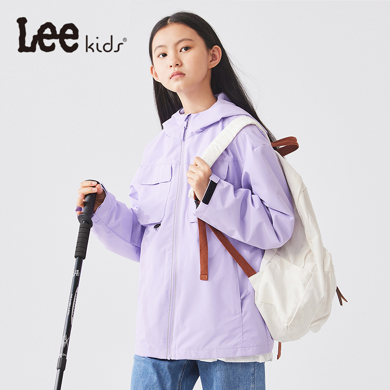 Lee童装夹克男女童休闲简约百搭中大童儿童三防外套