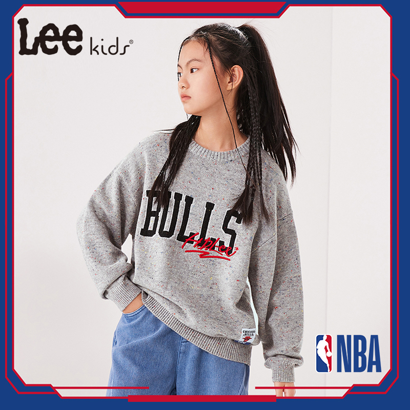 【NBA联名】Lee童装秋冬毛衣男童女童休闲宽松保暖儿童上衣