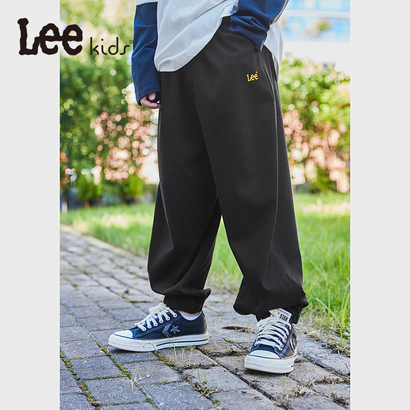 Lee Kids儿童牛仔裤男孩阔腿束脚长裤宽松帅气春秋季男童裤子