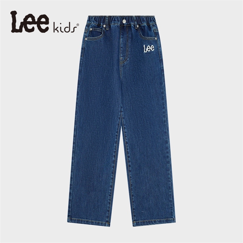 Lee Kids2025新款男女同款舒适休闲百搭牛仔长裤可水洗