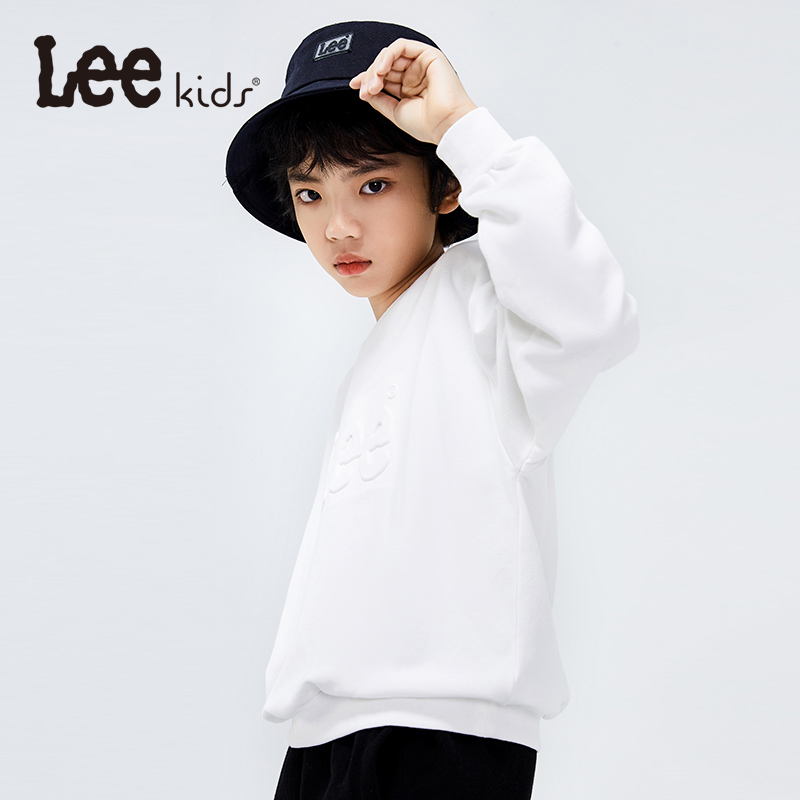 Lee Kids男童纯棉长袖卫衣春秋季宽松儿童装休闲中大童春款上衣