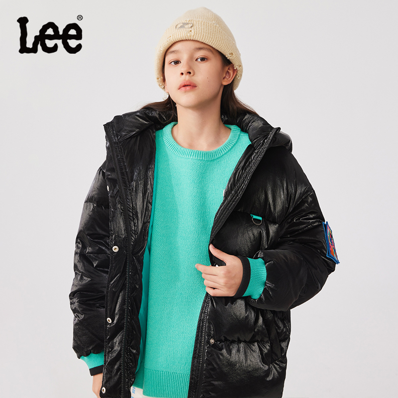 Lee Kids儿童羽绒服男女冬季女童男童保暖连帽冬装童装羽绒