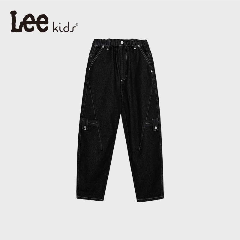 Lee Kids牛仔长裤中大童复古休闲工装宽松男童女童