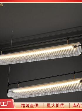 新款现代轻奢北欧创意时尚风格设计简约氛围吧台长条餐厅吊灯