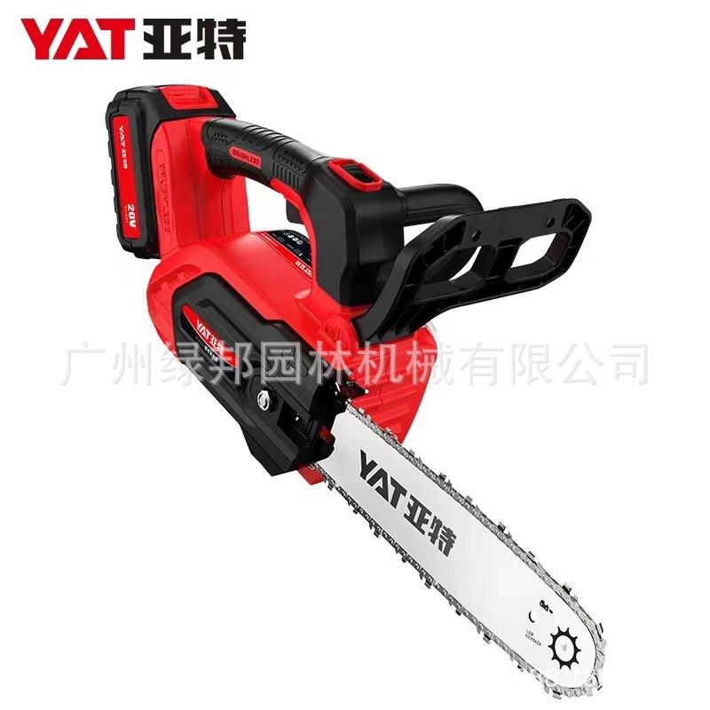 YAT亚特电锯锂电锯YT4370家用小型手持电链锯电动伐木锯修枝锯