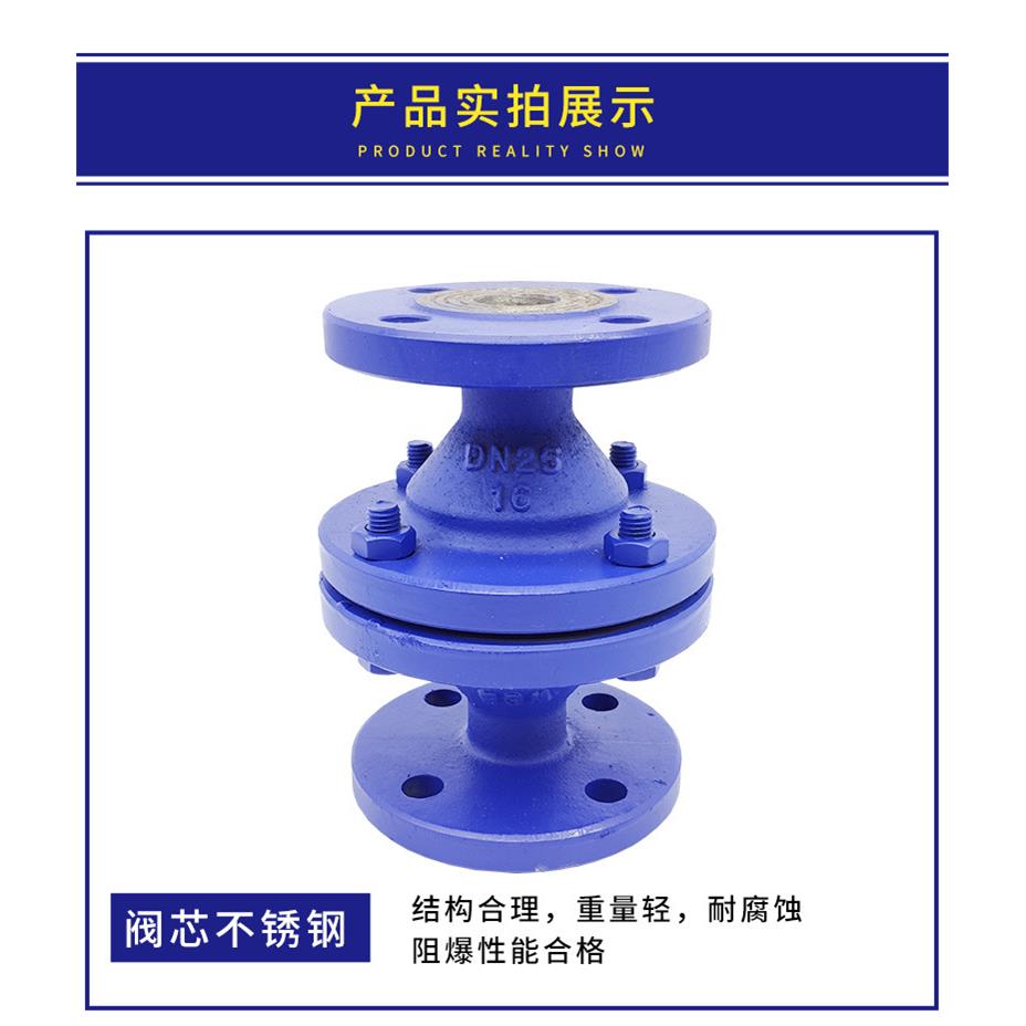 GZW-16C/P铸钢不锈钢防爆型管道阻火器 高温高压阻燃型管道防火器