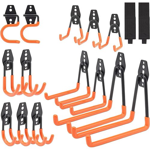 厂家直销16件套车库挂钩重型车库墙壁挂钩garage wall organizer
