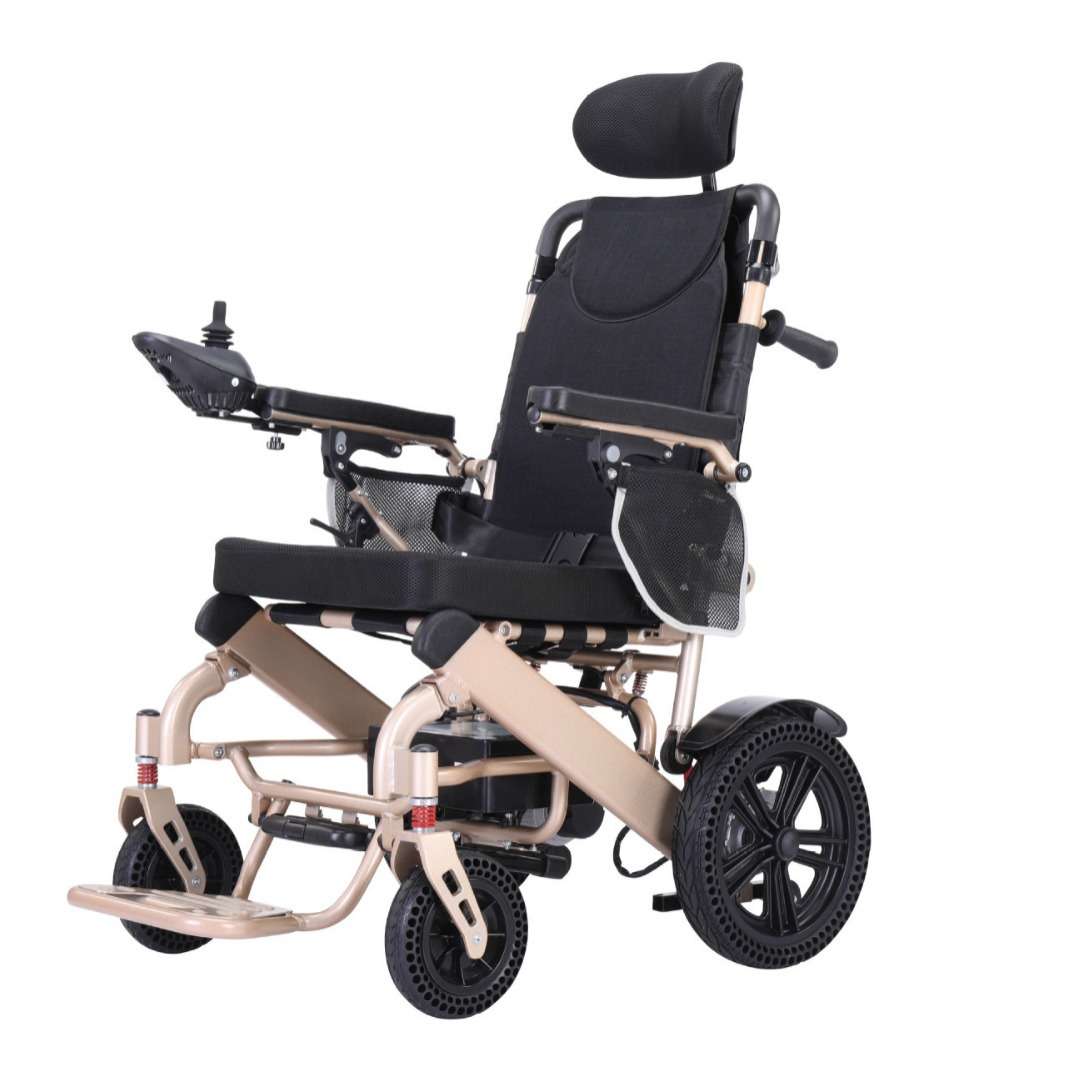 金色EA7001老年人残疾人铝合金代步车折叠智能电动轮椅车