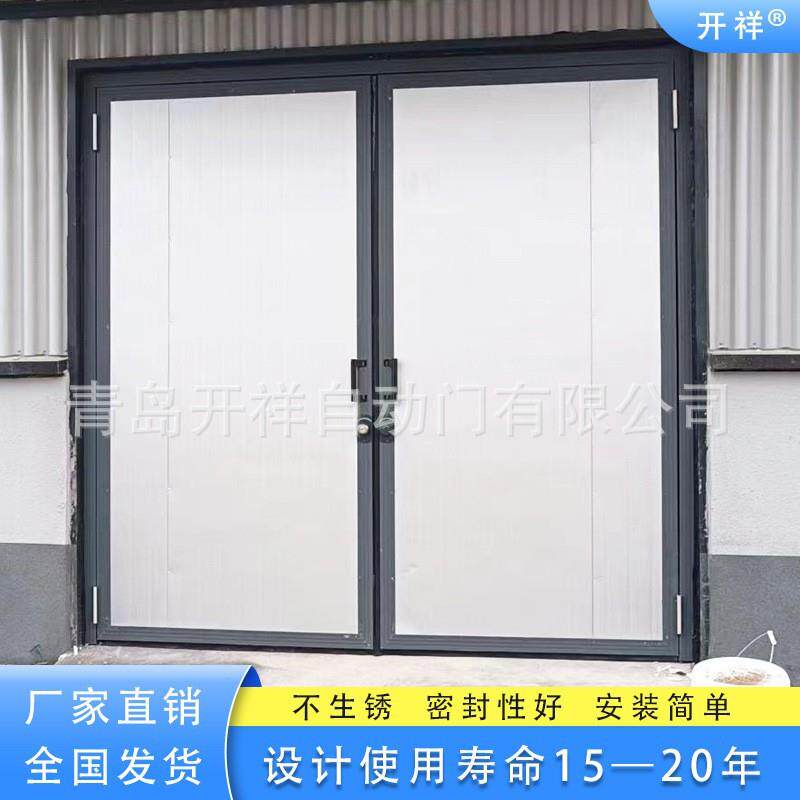 仓库平开小门工业双拉门双开仓库门抗风门单双开门工业对开门平度