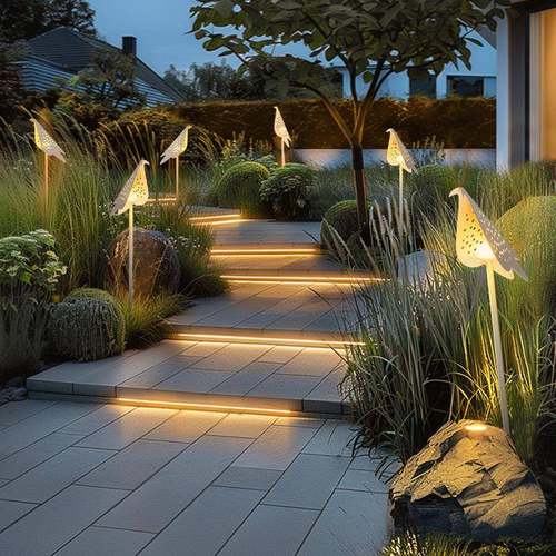 鸟形户外灯路灯庭院灯草坪灯网红小院装饰院子照明灯花园造景布置