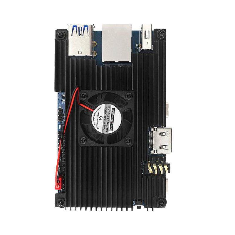 香橙派Orangepi5铝合金外壳带散热风扇兼容Orangepi5B保护壳