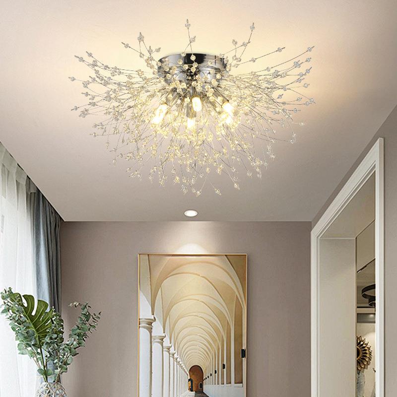 水晶灯餐厅简约萤火虫吸顶灯轻奢餐桌灯卧室灯吊灯客厅灯大厅主灯