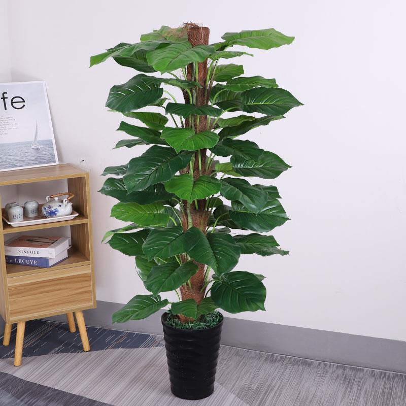 假树绿植客厅室内落地大型植物盆景摆件大叶绿萝假花