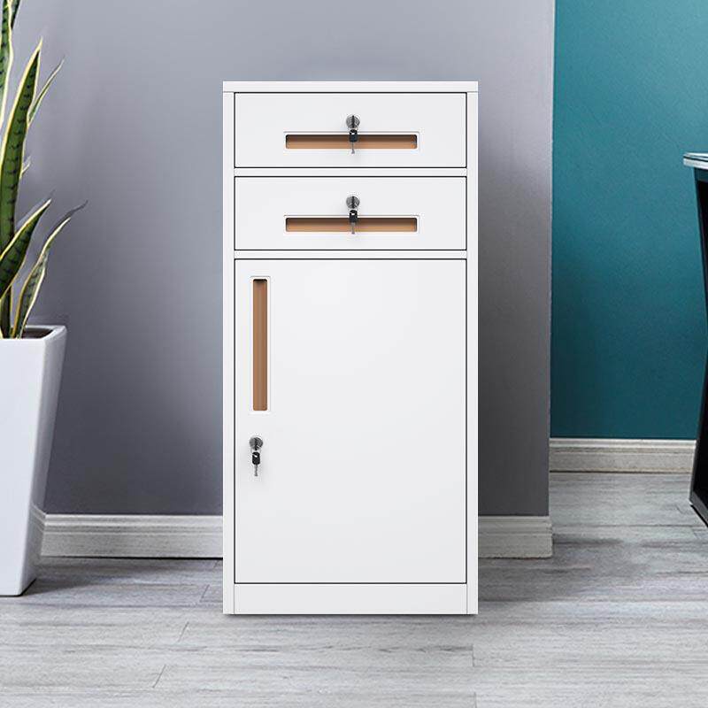 办公室钢制资料文件柜家用抽屉式床头矮柜桌下小型铁皮收纳储物柜