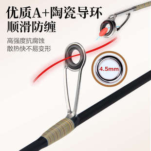 新款路亚滑漂专用竿路滑杆大导环路滑竿l调虫竿快调直柄远投套装
