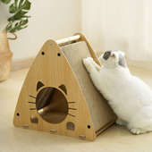 猫抓板窝一体木质加厚瓦楞纸耐磨不掉屑猫窝猫房子磨爪器猫咪用品