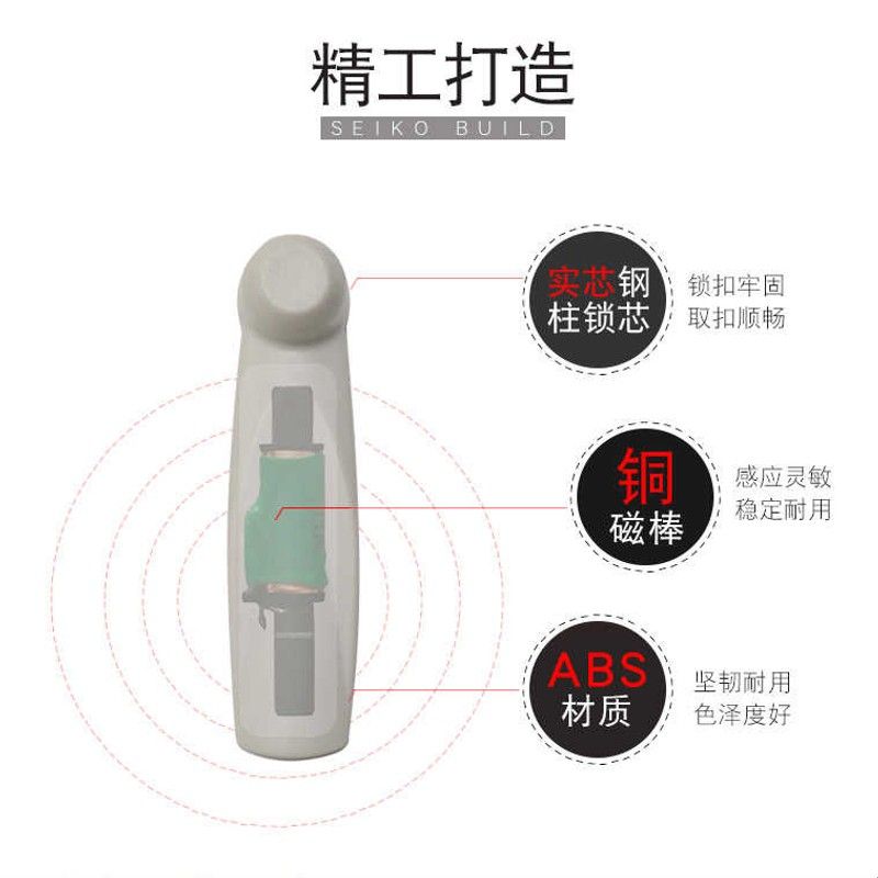 超市防盗扣嘉能热卖声磁报警门服装店铺感应器配件铅笔榔头扣标签