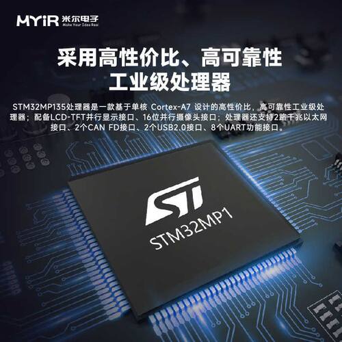 米尔STM32MP135核心板嵌入式Linux ARM工业级开发板网关智能家居