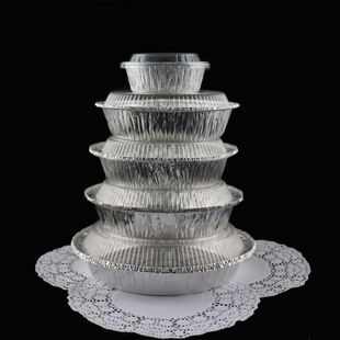 -包邮烧烤猪脑锡纸盒烤猪脑容器脑花锡纸圆碗烧烤锡箔各种型号圆