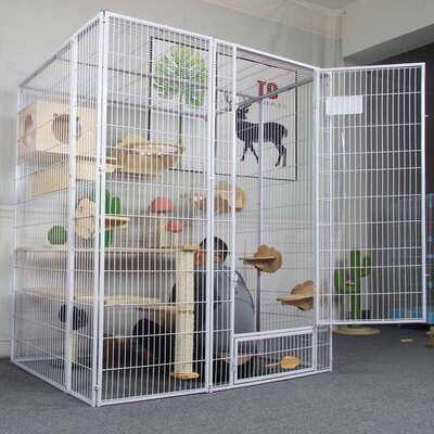 钢管獒运自由大空间猫笼宠物围栏鸽舍寄养隔离家用猫咪别墅大型笼