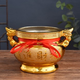 陶瓷双耳香炉家用供奉财神祖先插香烧香上香佛具用品大全