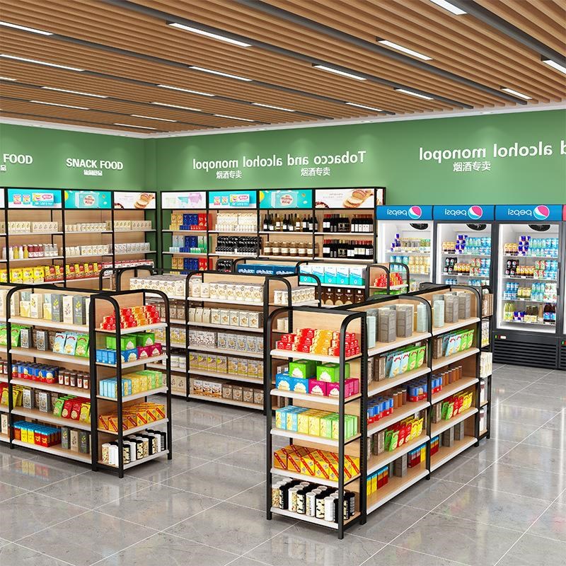 速发便利店货品展示架母货文双店拆卸式立柱货架单具面超市婴架展
