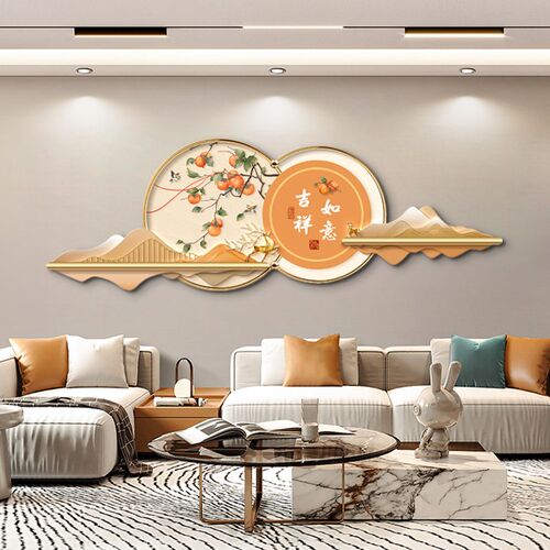 速发新画式客厅装饰画吉祥如意沙发背景墙挂高中级感床头氛围灯画