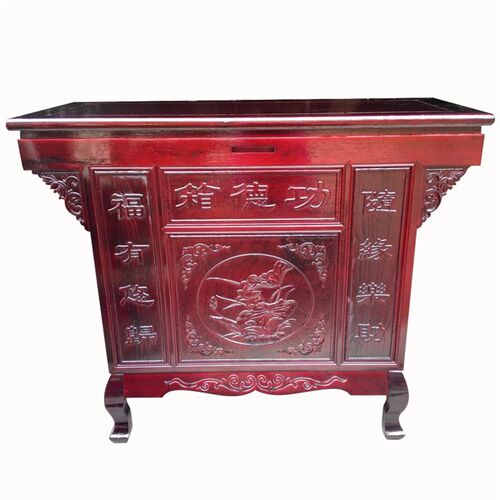 速发福慧佛具鱼器佛龛香炉铜庆木刻实木雕法木大中小105cm功德箱
