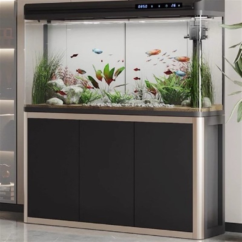 速发鱼落客厅用型新款缸地式柜子免换水水族箱家大缸过滤制氧一体