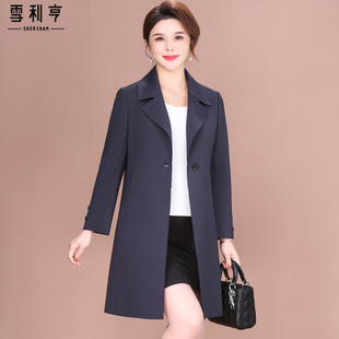 高贵时尚 秋装 40岁50妈质妈气风衣春秋洋外气 2025新款 速发中老年装