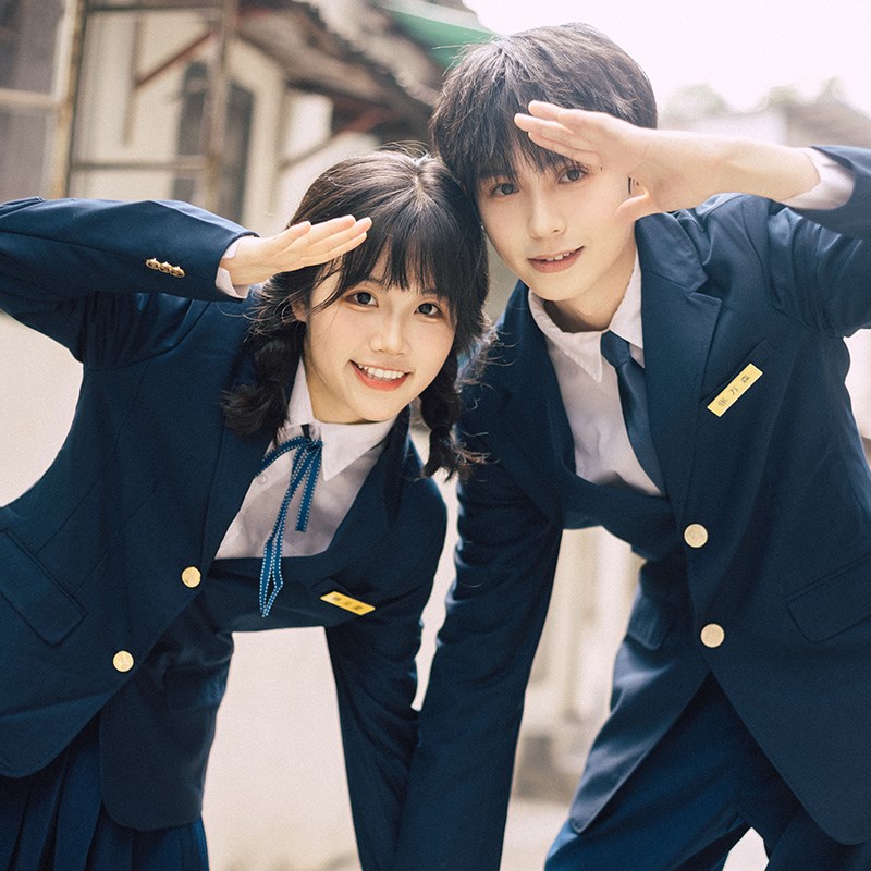 速发校学jk制服服院风高中学生外套服业运动合唱班毕套装