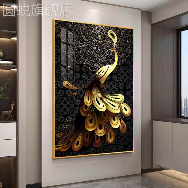速发凤凰图挂画神鸟招财客厅装饰画百鸟朝凤孔雀沙发背景墙装饰壁