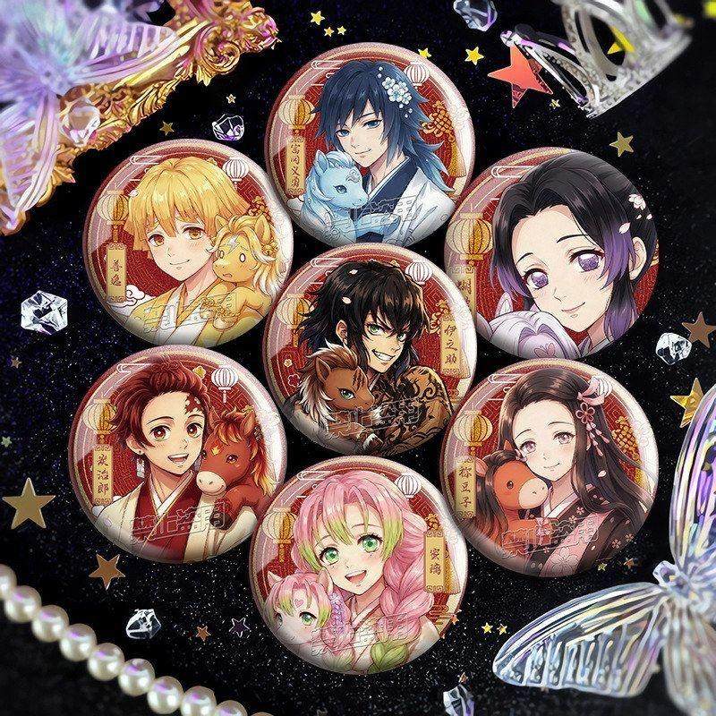 新年款鬼灭之刃双闪吧唧同人原创徽章二次元谷子义勇无一郎蜜璃,模玩/动漫/周边/娃圈三坑/桌游,动漫徽章/立牌,淘宝优惠券,粉丝福利购,淘宝优惠卷