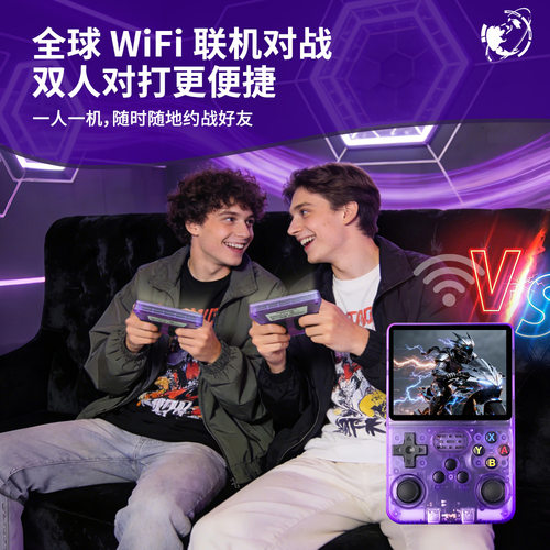 跨境新款R36s开源掌机双系统复古3.5寸大屏高清游戏PSP掌上游戏机
