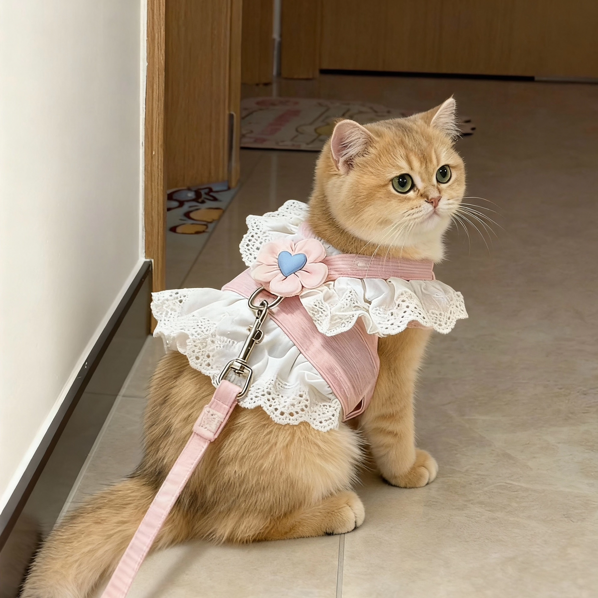 猫咪牵引绳遛猫绳不勒脖防挣脱可调节外出专用猫胸背带幼猫遛狗,宠物/宠物食品及用品,猫牵引绳,淘宝优惠券,粉丝福利购,淘宝优惠卷