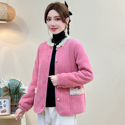 新中式女装棉服2025棉衣中国风复古花棉袄国潮女士冬季爆款棉外套