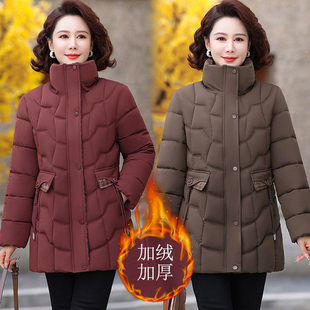 2025冬装 棉袄女装 新款 大码 羽绒棉服 加绒加厚棉衣外套新中式 妈妈装