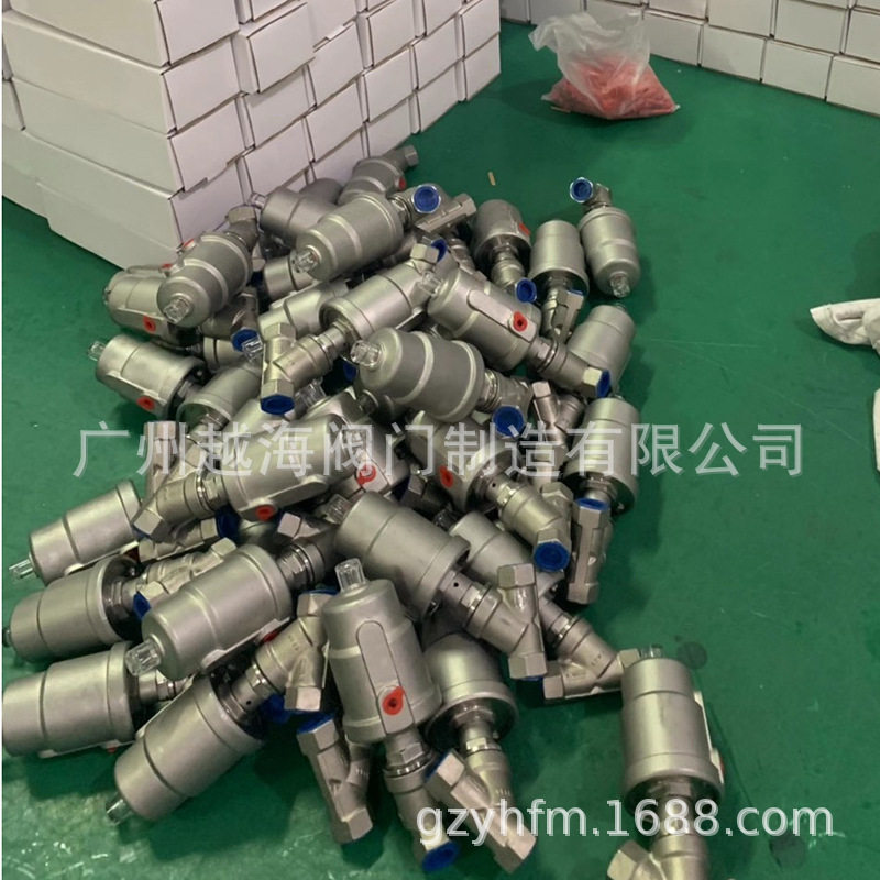 高温蒸汽气动角座阀Y型螺纹气动阀DN15 20 25 32 40 50 65 80