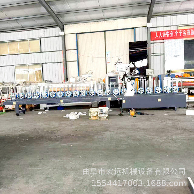 全自动木皮热胶木工机械包覆机400宽无烘道滚胶墙多功能覆膜机