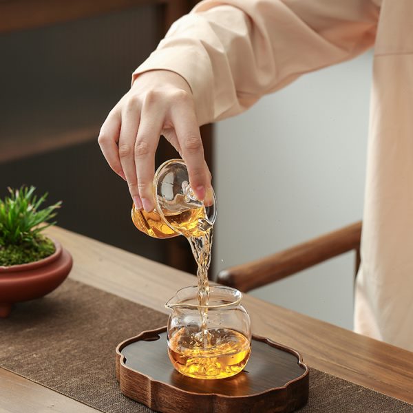 透明玻璃盖碗茶杯功夫茶具泡茶壶小号二才盖碗敬茶碗家用功夫茶具