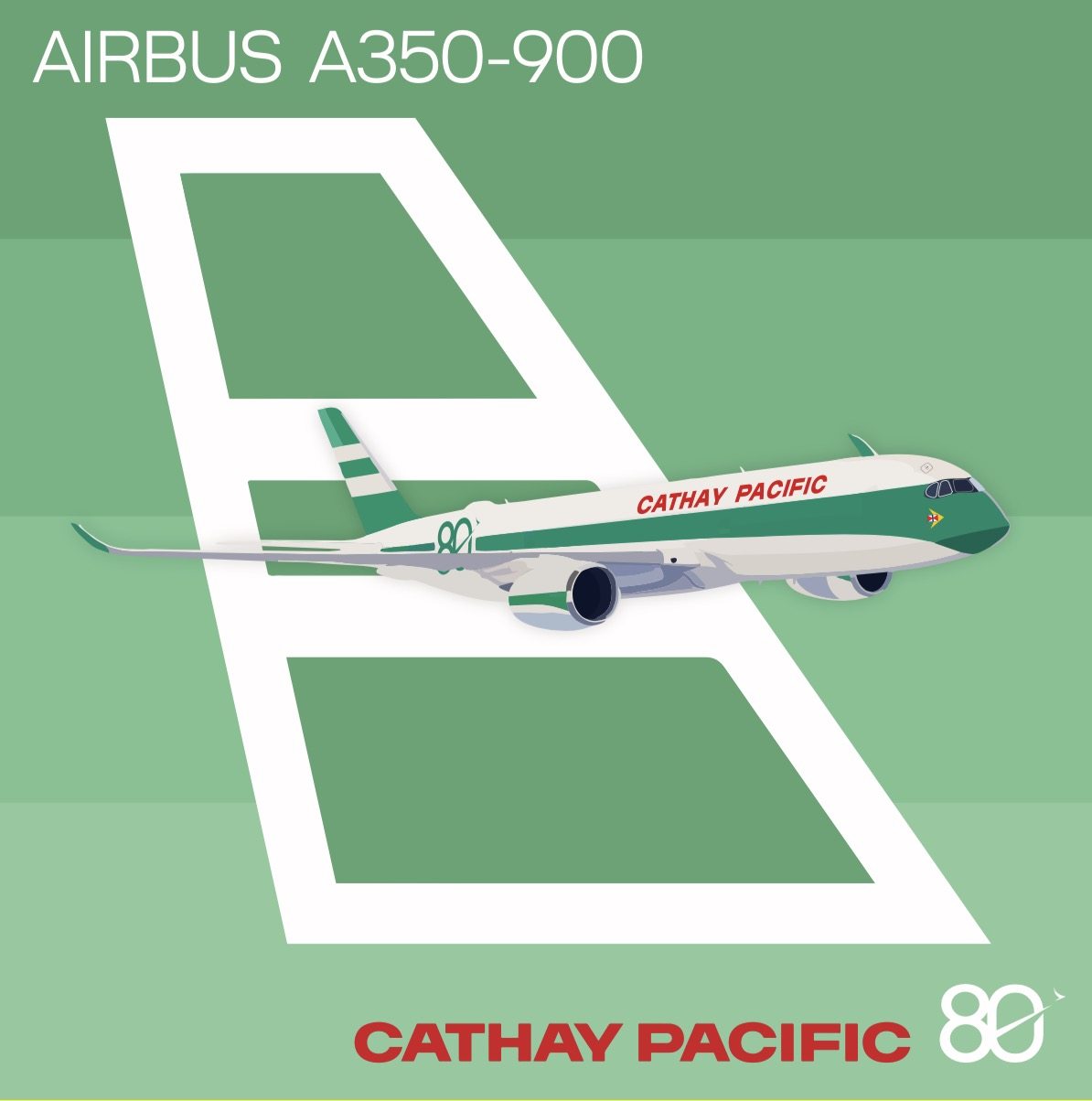 Apollo 1/400 国泰航空 A350‑900  80周年 B-LRJ合金模型,模玩/动漫/周边/娃圈三坑/桌游,航模/直升机/飞机模型,淘宝优惠券,粉丝福利购,淘宝优惠卷