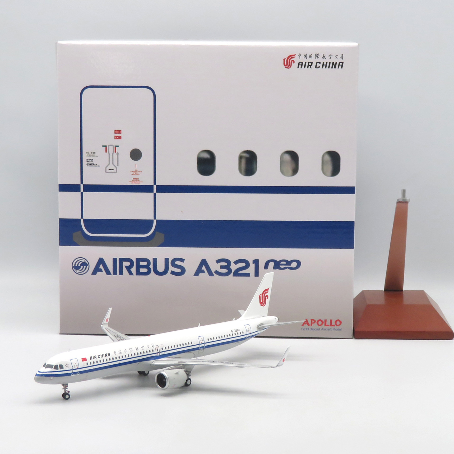 Apollo 1:200 中国国际航空 A321NEO B-326C A242001合金飞机模型