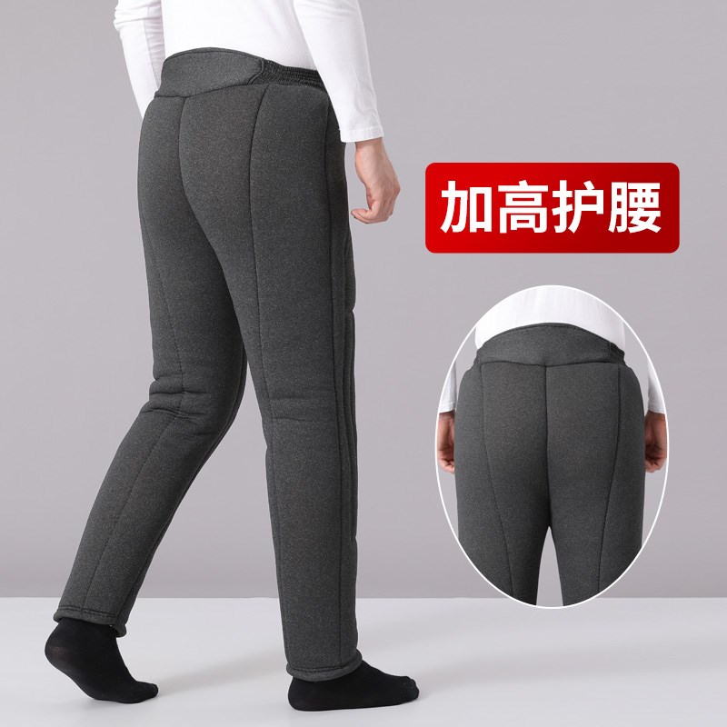 冬季老人棉裤男护腰爸爸羊羔绒保暖裤加绒加厚中老年爷爷内穿打底
