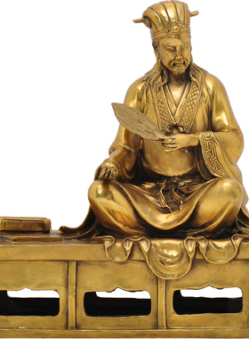 速发诸葛亮铜像摆件纯铜诸代孔明师大号一葛军像政治家坐像工艺品