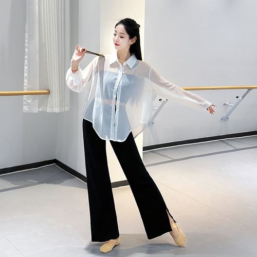 速发大码舞古典演成人衬衣形体舞练服中国舞爵士舞练功服表训服